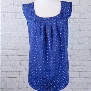 Candies Cobalt Blue & White Polka Dot Blouse